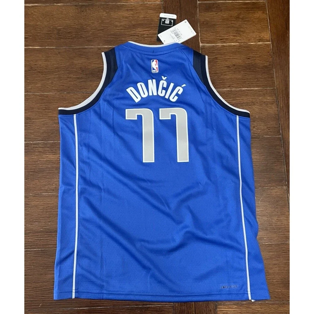 NWT Nike Dallas Mavericks Luka Doncic #77 Dri-FIT Swingman Icon Jersey Youth L